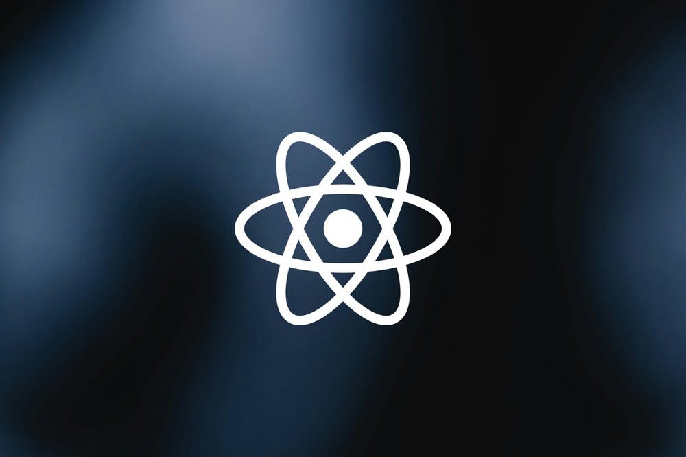 React-Logo auf abstraktem Hintergrund